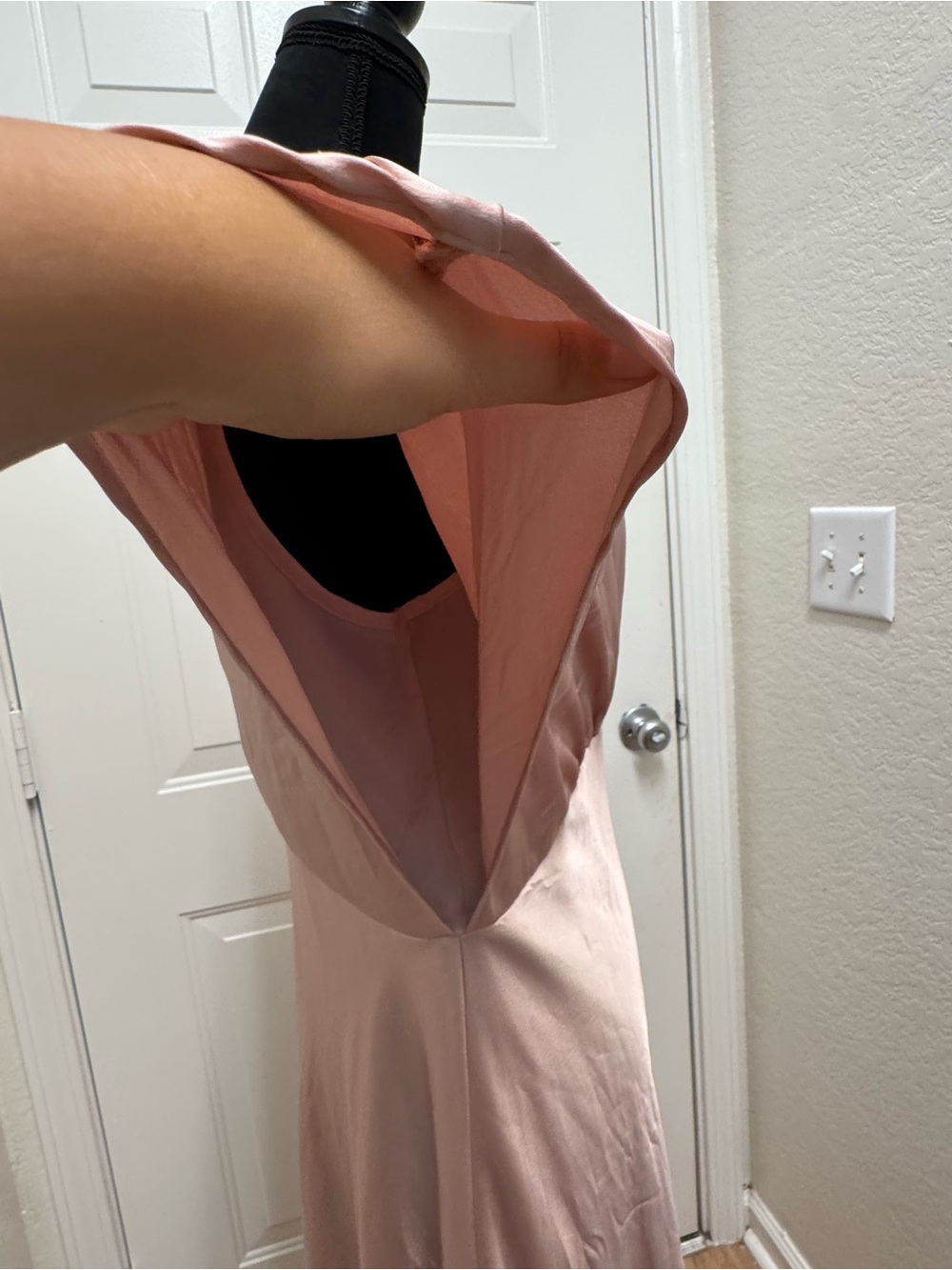 a new day Blush Pink Satin V‑Neck Maxi Dress - Picture 3 of 6